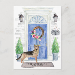 German Shepherd Moving Announcement Postcard