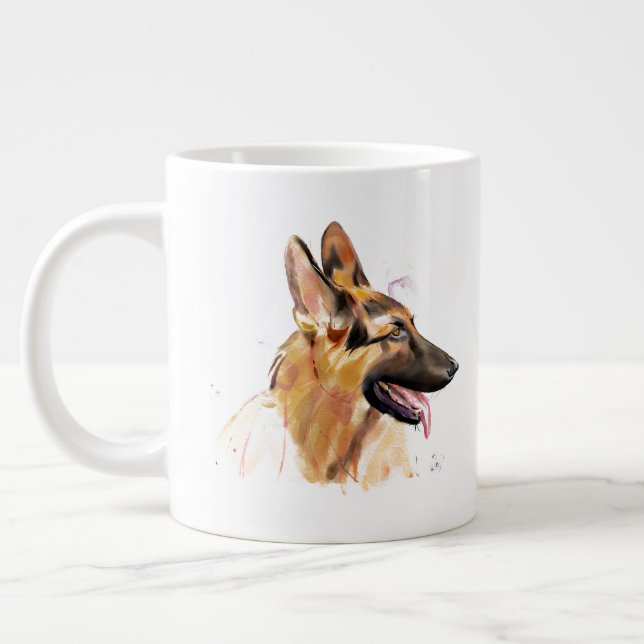 German Shepherd Mug –  GSD Dog Coffee Mug (Left)