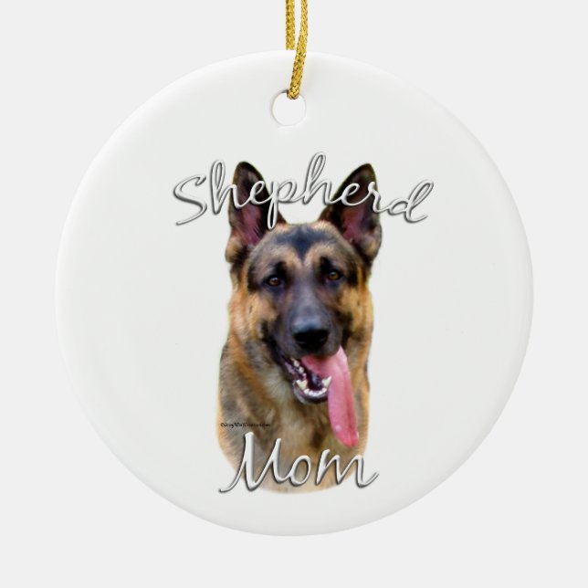 German Shepherd Mum 2 Ceramic Ornament (Front)