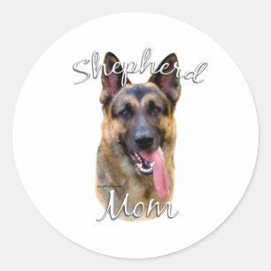 German Shepherd Mum 2 Classic Round Sticker