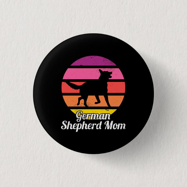 German Shepherd Mum 3 Cm Round Badge (Front)