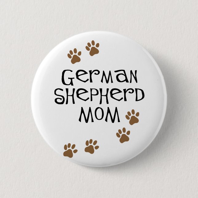 German Shepherd Mum 6 Cm Round Badge (Front)