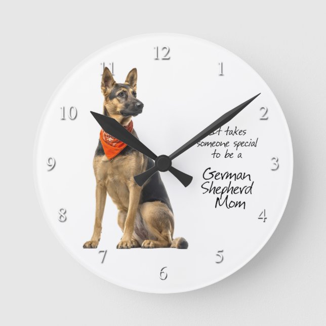 German Shepherd Mum Clock (Front)