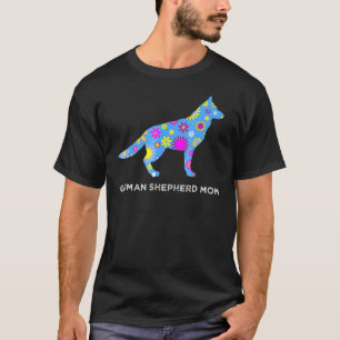 German Shepherd Mum Cute Floral Tees