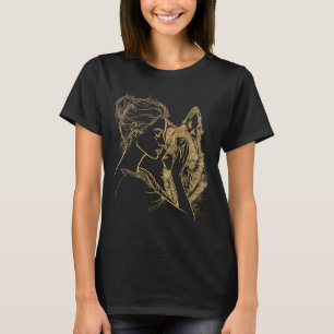 German Shepherd Mum Dog Art Lover Mothers Day T-Shirt