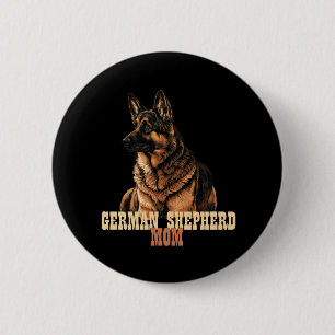 German Shepherd mum, dog owner mum, GSD mum 6 Cm Round Badge