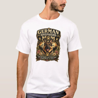 German Shepherd Mum Four Paws T-Shirt