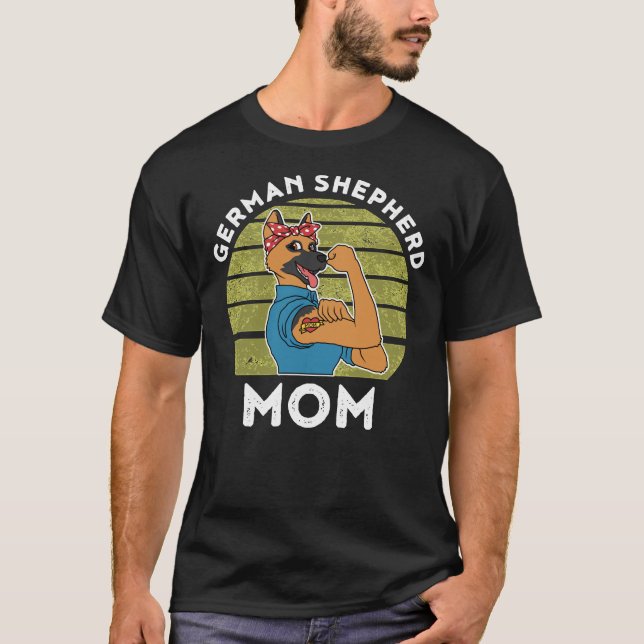 German Shepherd Mum Funny German Shepherd T-Shirt (Front)