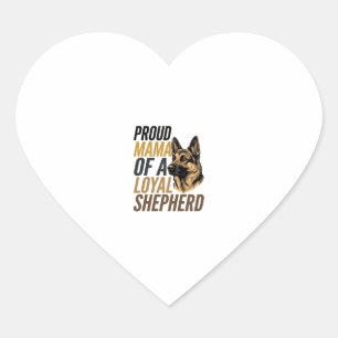 German Shepherd Mum Shirt Vintage Dog Mama Graphic Heart Sticker