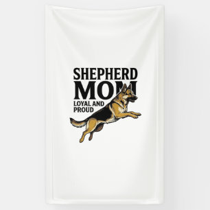 German Shepherd Mum Shirt Vintage Engraving Dog Lo Banner