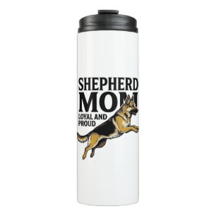 German Shepherd Mum Shirt Vintage Engraving Dog Lo Thermal Tumbler