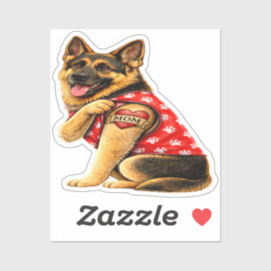 German Shepherd Mum Tattoo