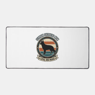 German Shepherd Mum Vintage Dog Lover Tee_1 Desk Mat