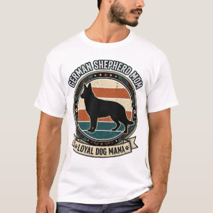 German Shepherd Mum Vintage Dog Lover Tee_1 T-Shirt
