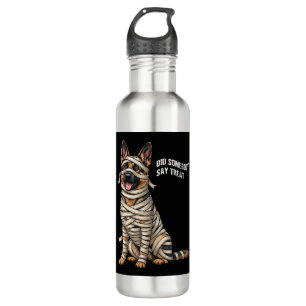 German Shepherd Mummy Halloween Dog 710 Ml Water Bottle