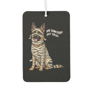 German Shepherd Mummy Halloween Dog Car Air Freshener