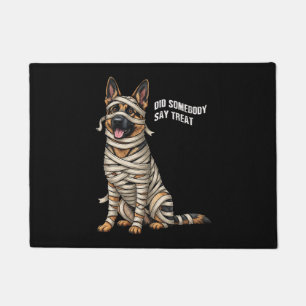 German Shepherd Mummy Halloween Dog  Doormat