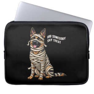 German Shepherd Mummy Halloween Dog Laptop Sleeve