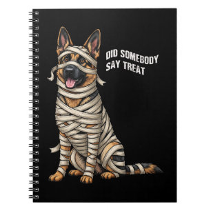 German Shepherd Mummy Halloween Dog  Notebook