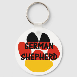 german shepherd name paw germany-flag paw key ring