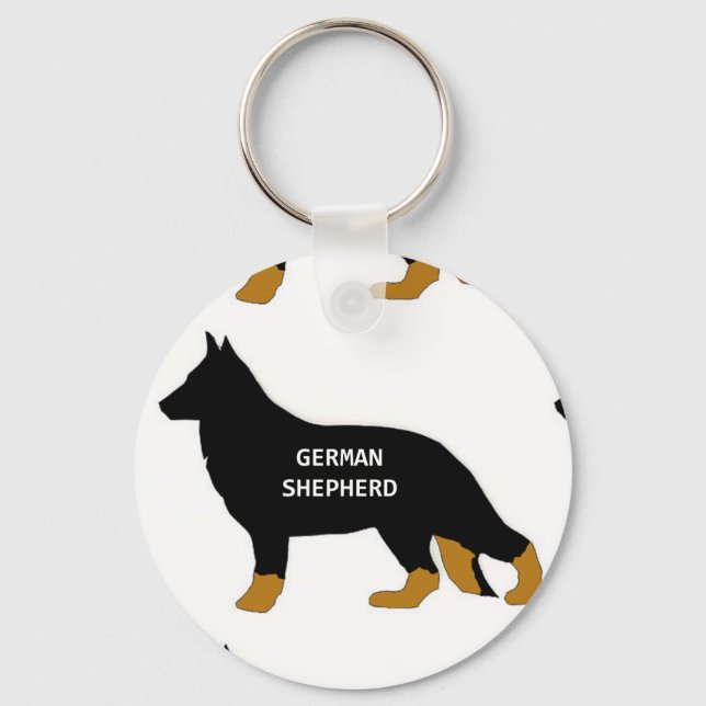 German Shepherd name silo bi colour Key Ring (Front)