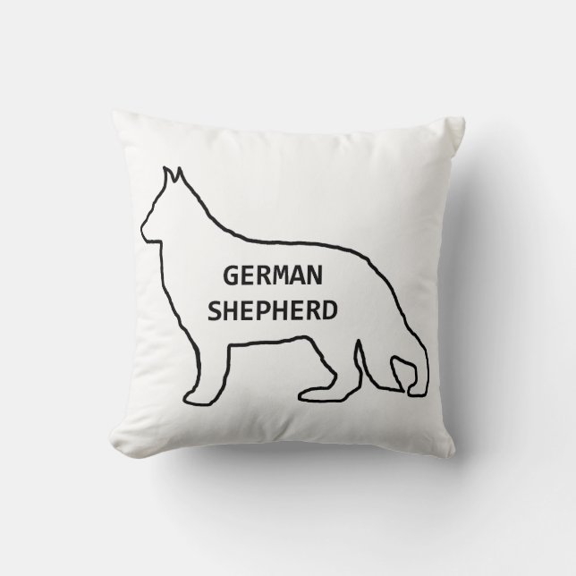 german shepherd name silo white cushion (Front)