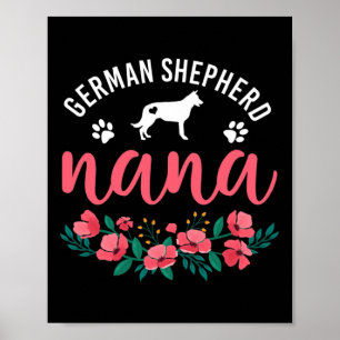 German Shepherd Nana Dog Gifts Women Grandma Lover Poster