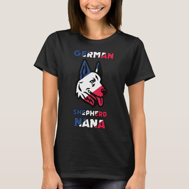 German Shepherd Nana T-Shirt (Front)