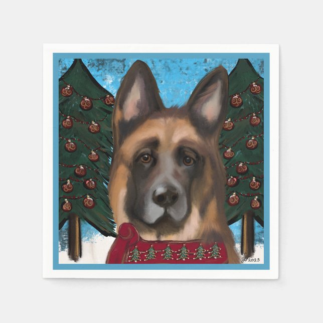 German Shepherd  Napkin (Front)