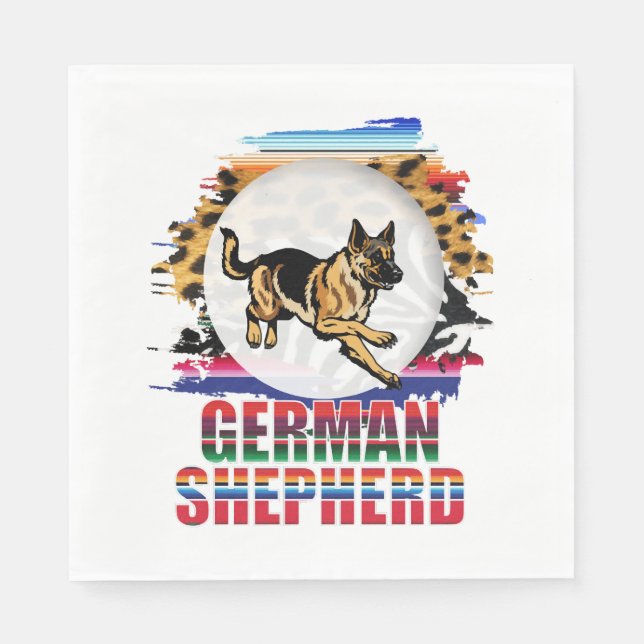 German Shepherd Napkin (Front)