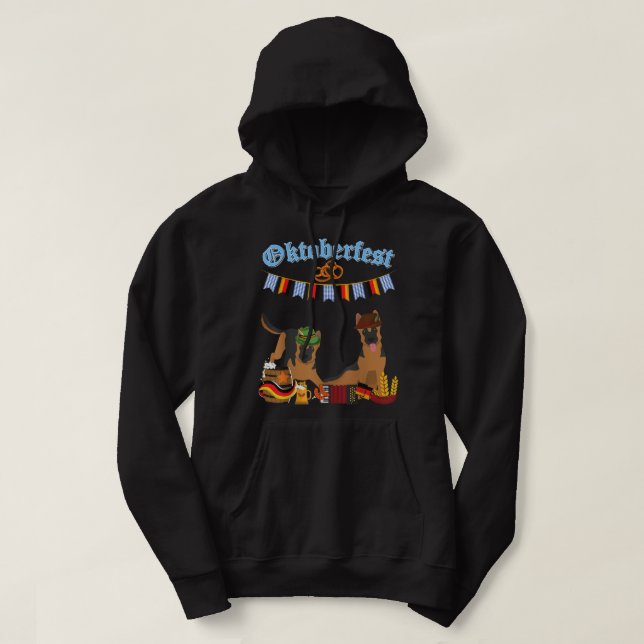 German Shepherd Oktoberfest Hoodie (Design Front)