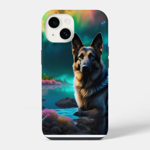 German Shepherd on an Alien World iPhone 14 Case