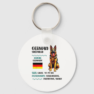 German Shepherd Origin Funny German Shepherd Lover Key Ring