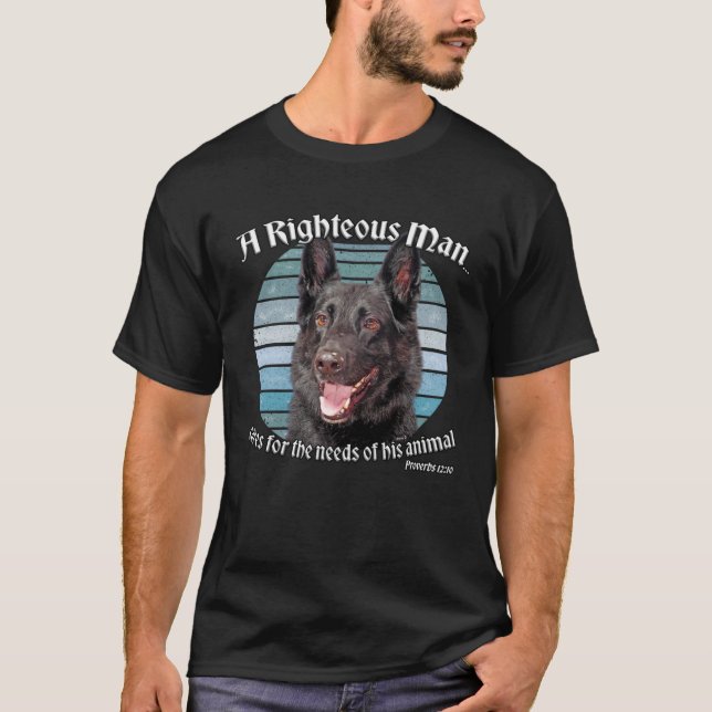 German Shepherd Owner  Proverbs 1210 T-Shirt (Front)