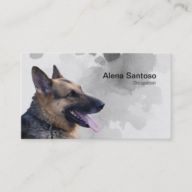 German Shepherd Painting Business Card (Front)