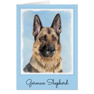 German Shepherd Painting - Cute Original Dog Art