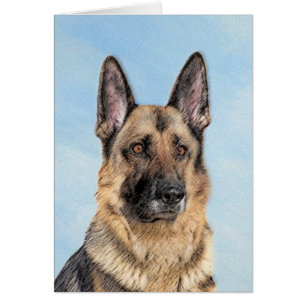 German Shepherd Painting - Cute Original Dog Art