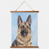 German Shepherd Painting - Cute Original Dog Art