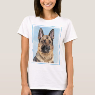 German Shepherd Painting - Cute Original Dog Art T-Shirt