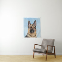 German Shepherd Painting - Cute Original Dog Art