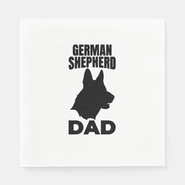 German Shepherd Papa Napkin (Front)