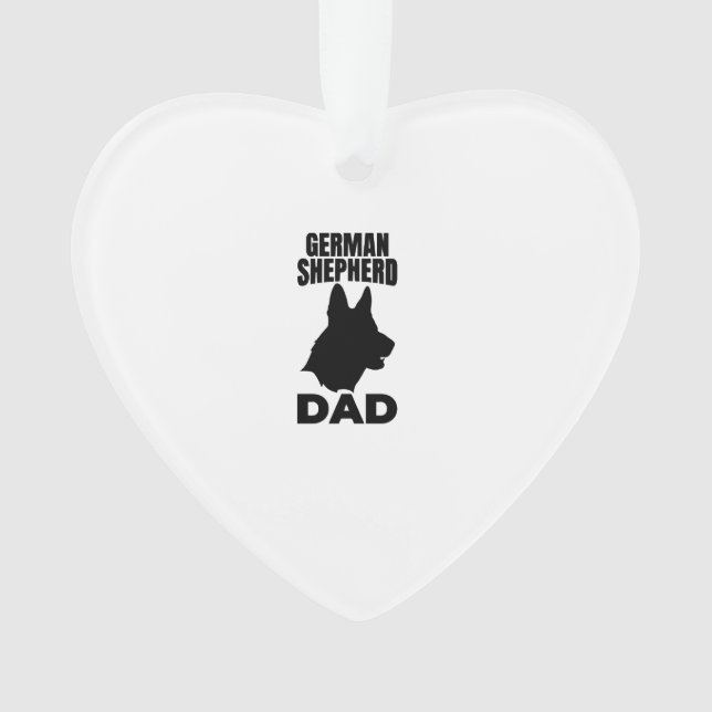 German Shepherd Papa Ornament (Front)
