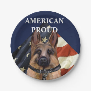 German Shepherd Paper Plate