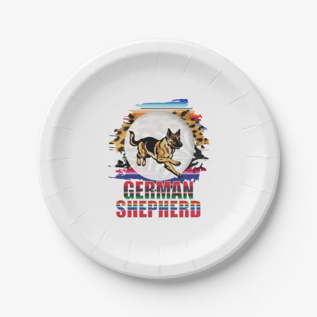 German Shepherd Paper Plate (Front)