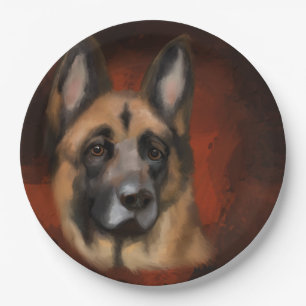 GERMAN SHEPHERD    PAPER PLATE