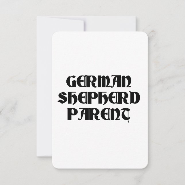 german shepherd parent card (Front)
