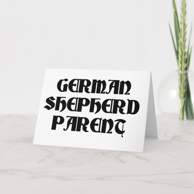german shepherd parent card (Front)