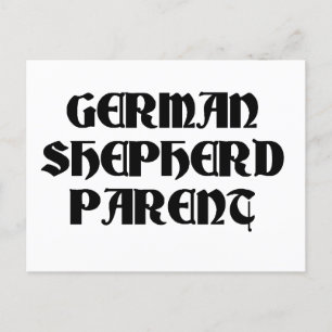 german shepherd parent postcard