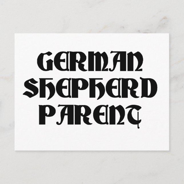 german shepherd parent postcard (Front)