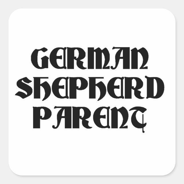 german shepherd parent square sticker (Front)